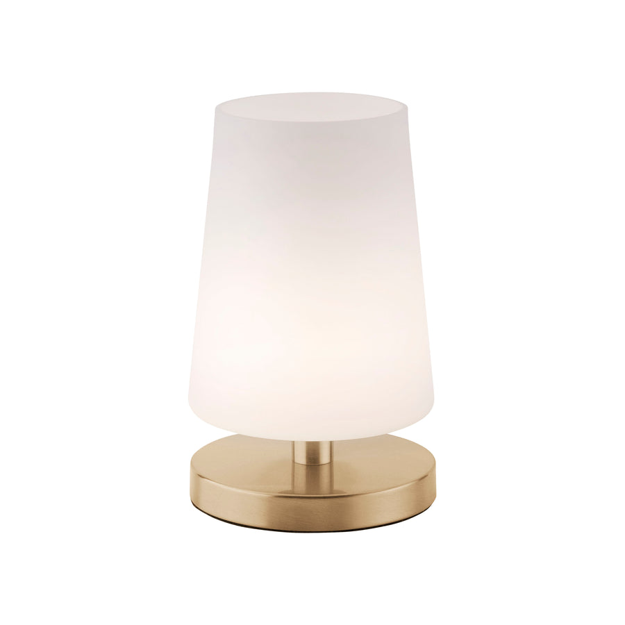 Lampe à poser Sonja laiton mat, verre