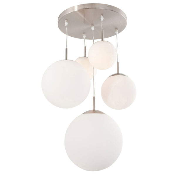 Suspension luminaire Bollique argenté