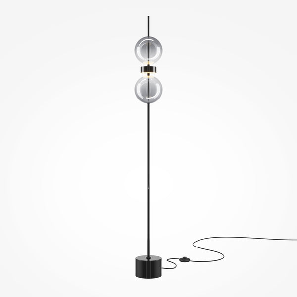 Double Moon Lampadaire noir