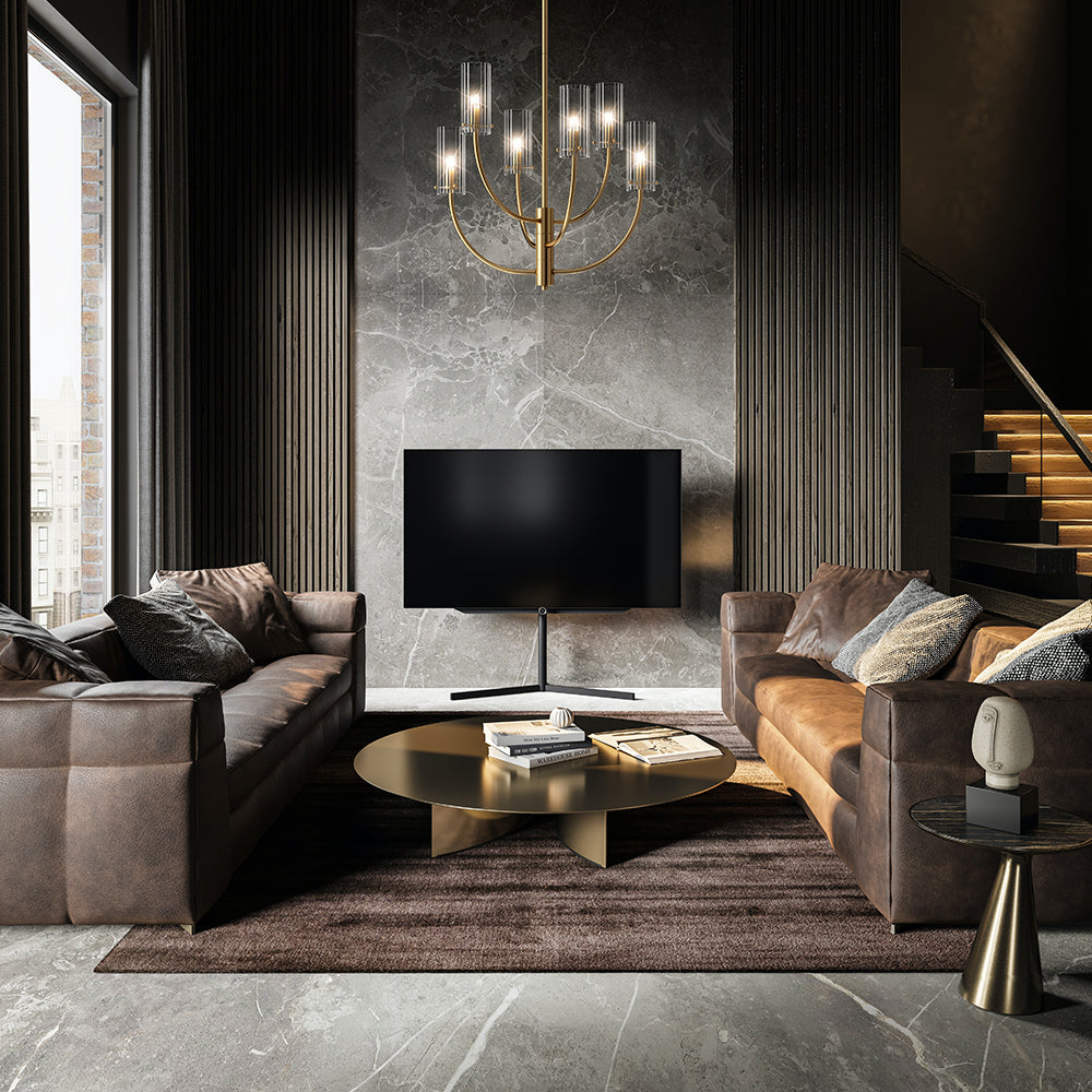 Arco Suspension luminaire doré