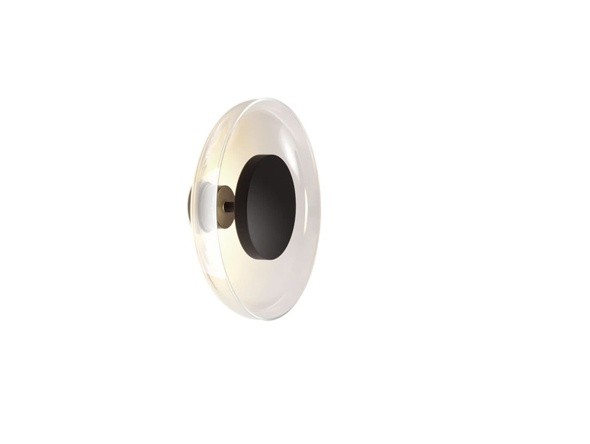 Applique murale LED Aura Plus en aluminium, transparent, Ø 25,3 cm
