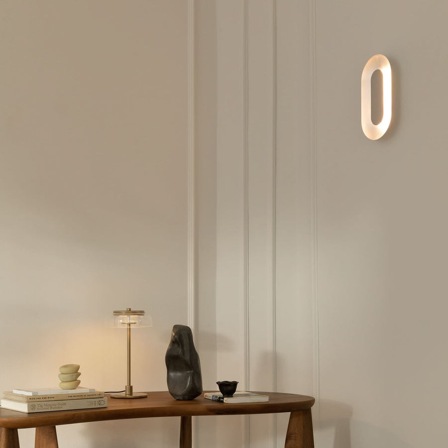 Applique murale LED Sasi en métal, argenté, hauteur 29 cm