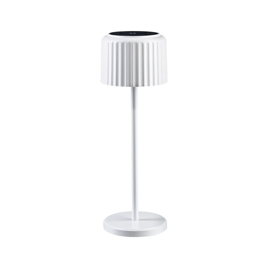 Lampe solaire d'extérieur LED Else en aluminium, blanc, Ø 10,2 cm, IP44