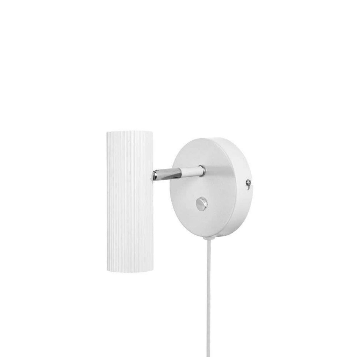 Applique murale Hubble en métal, blanc et chromé, hauteur 15 cm