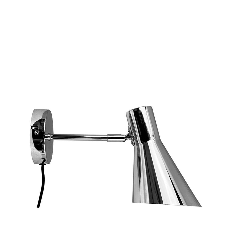 Applique murale DL12 en métal, chromé, Ø 12 cm