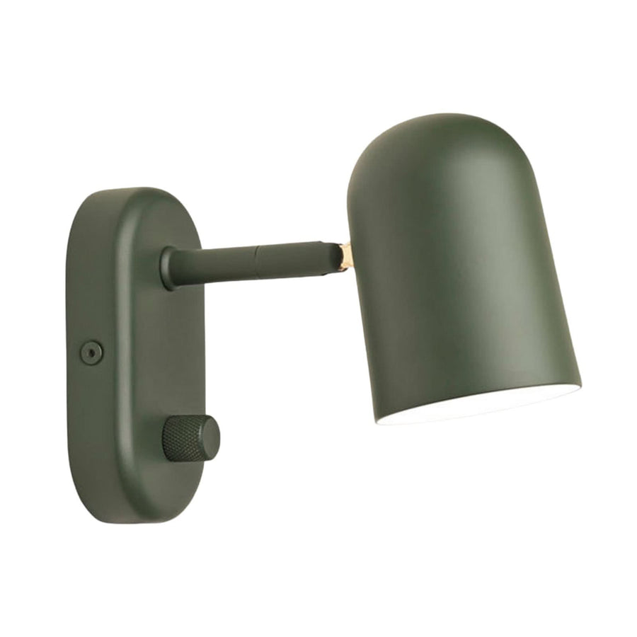 Applique murale Buddy en acier, vert foncé, hauteur 12 cm