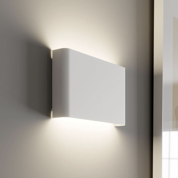 Applique murale Haga en métal, blanc, 2 lumières, hauteur 15 cm