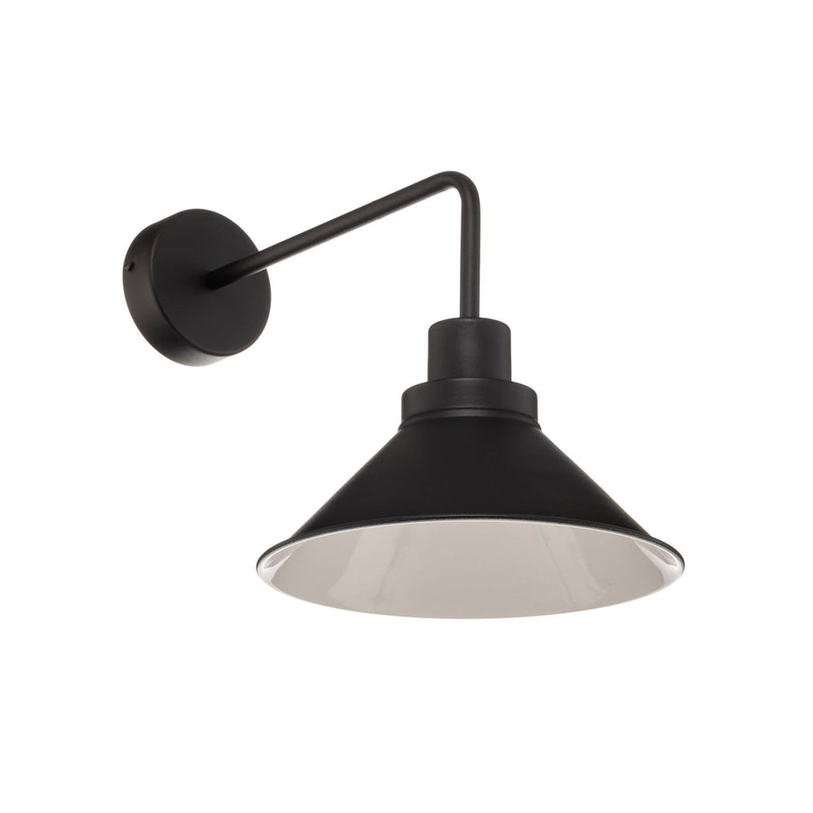 Applique murale Craft I en acier, noir et blanc, hauteur 30 cm