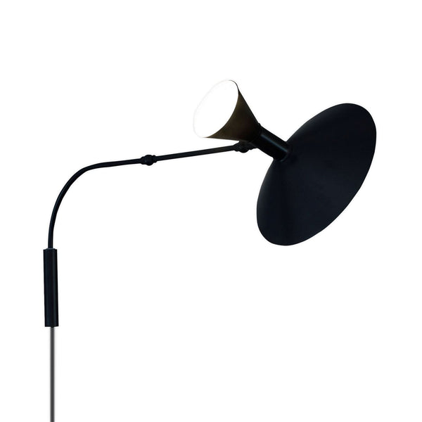 Applique murale Mini en aluminium, noir, 2 lumières, Ø 30 cm