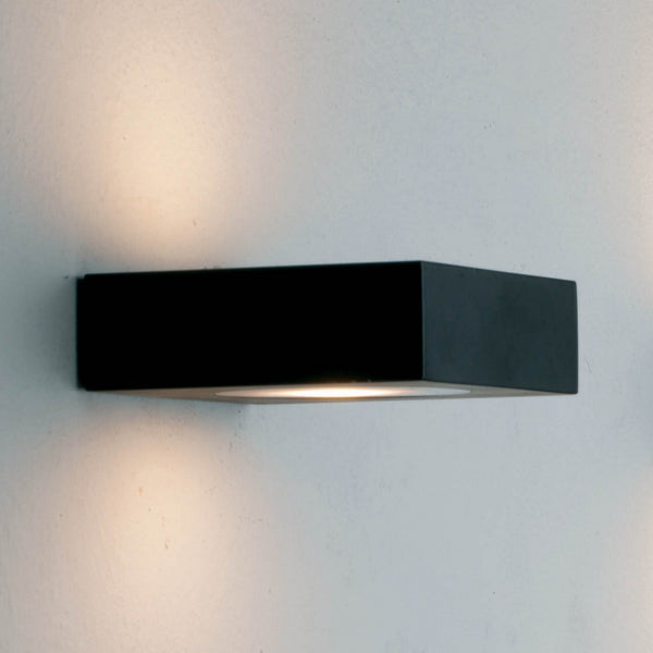 Applique murale LED Fix en aluminium, noir, 2 lumières, hauteur 5,4 cm