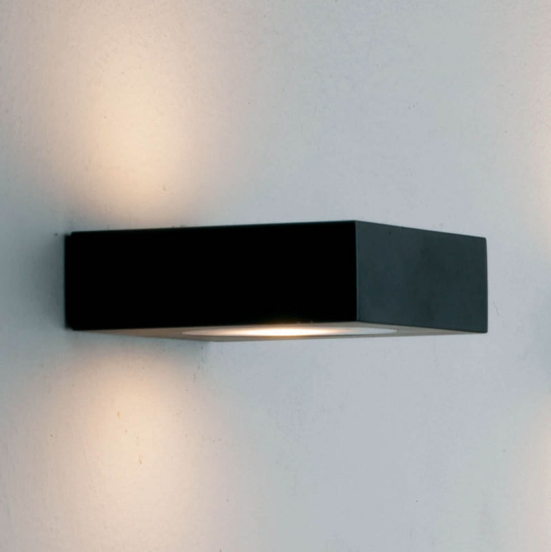 Applique murale LED Fix en aluminium, noir, 2 lumières, hauteur 5,4 cm