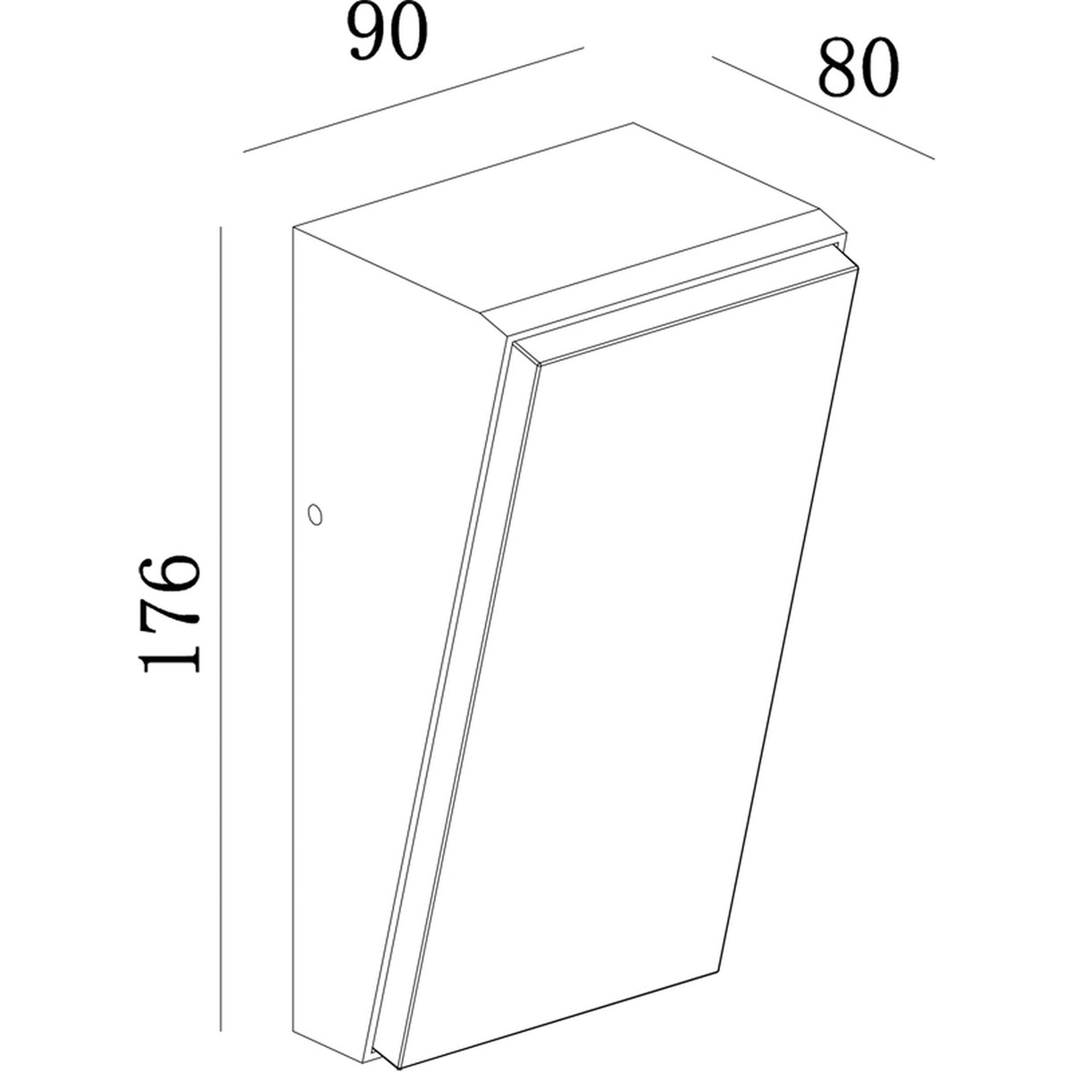 Applique extérieure LED Solden, IP65, L 9 cm