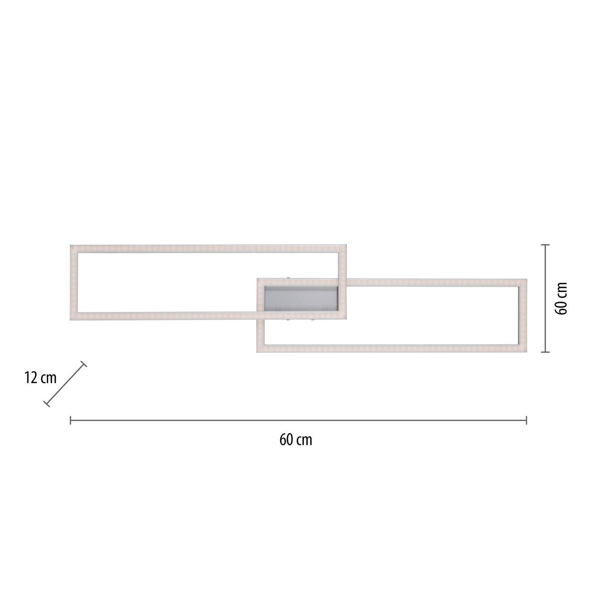 Plafonnier Lolasmart-Maxi acier, L 26 cm
