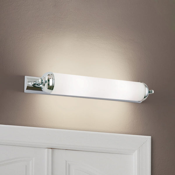 Applique murale 2 Elida en laiton, chromé et blanc, 2 lumières