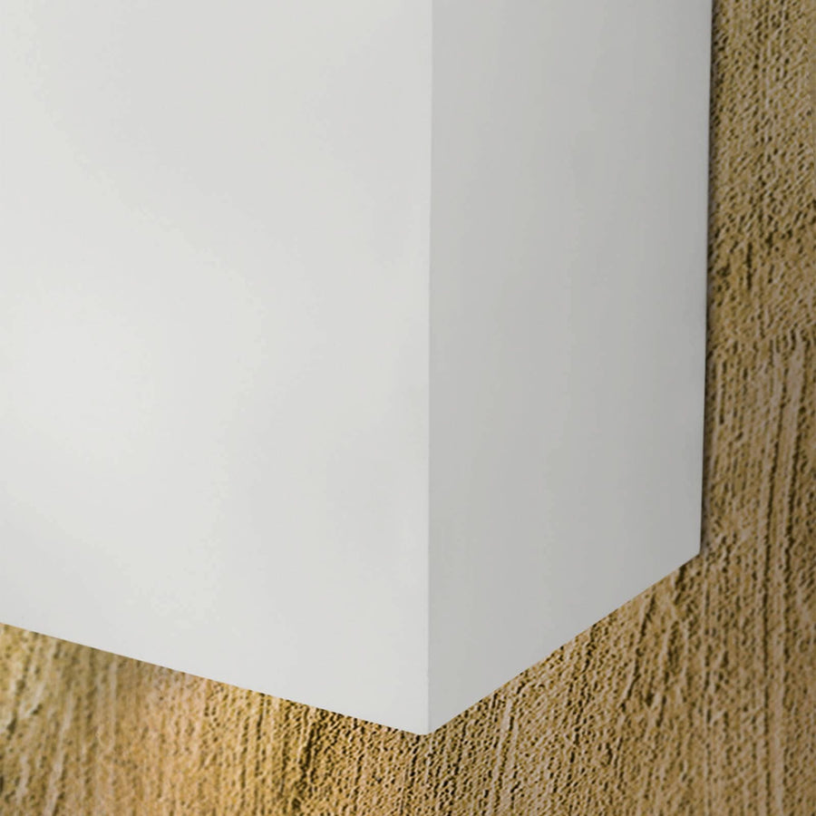 Applique murale Cube en céramique, blanc, 2 lumières, hauteur 15,5 cm