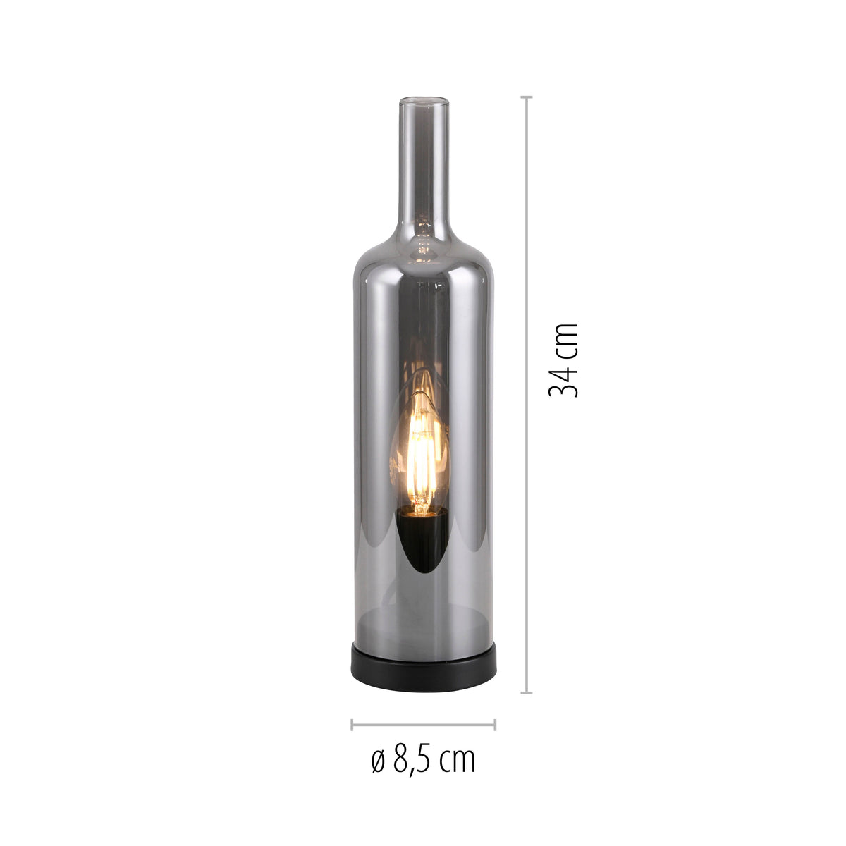 Lampe à poser Bottle fumée