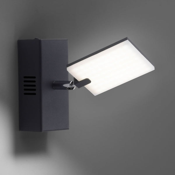 Applique murale LED Mira en aluminium, noir et blanc