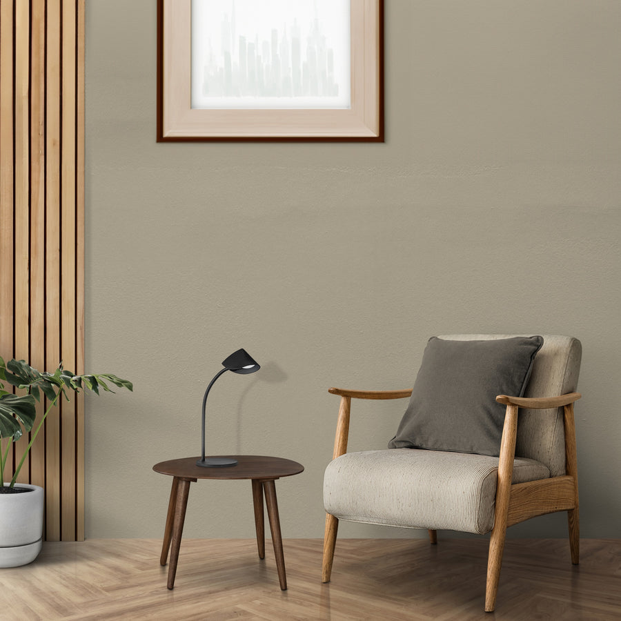 Lampe à poser LED Capuccina noire, H 44 cm