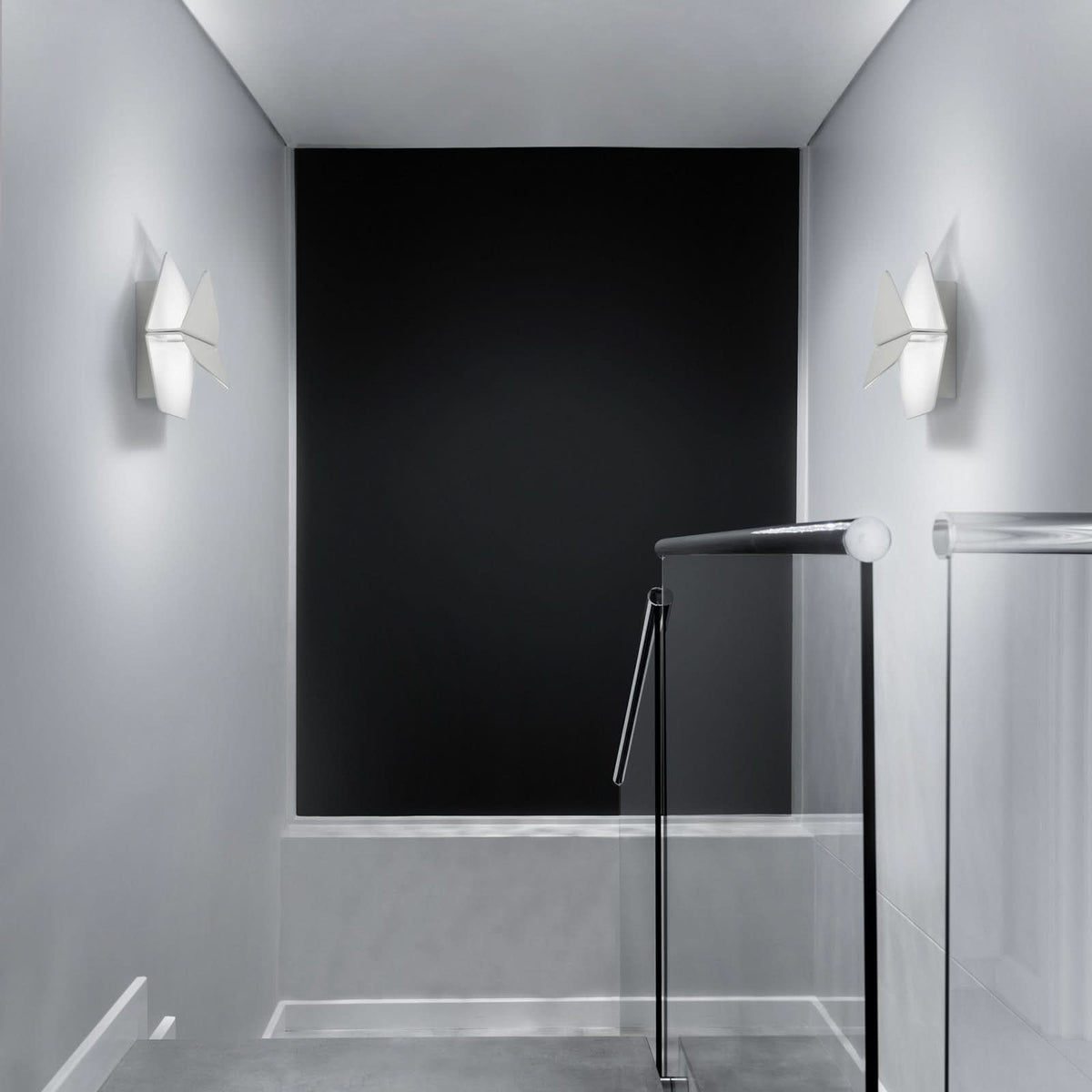 Applique murale LED Dolomite W1 x3 en métal, blanc, hauteur 18 cm