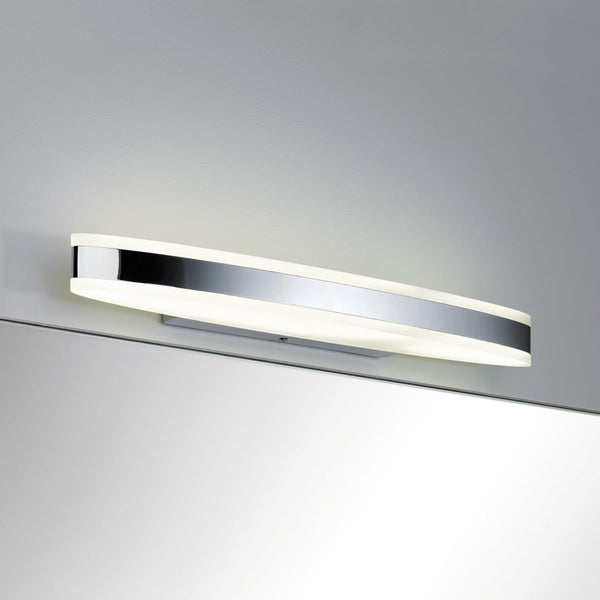 Applique murale LED Kuma en métal, aluminium et blanc, hauteur 4,5 cm, IP44