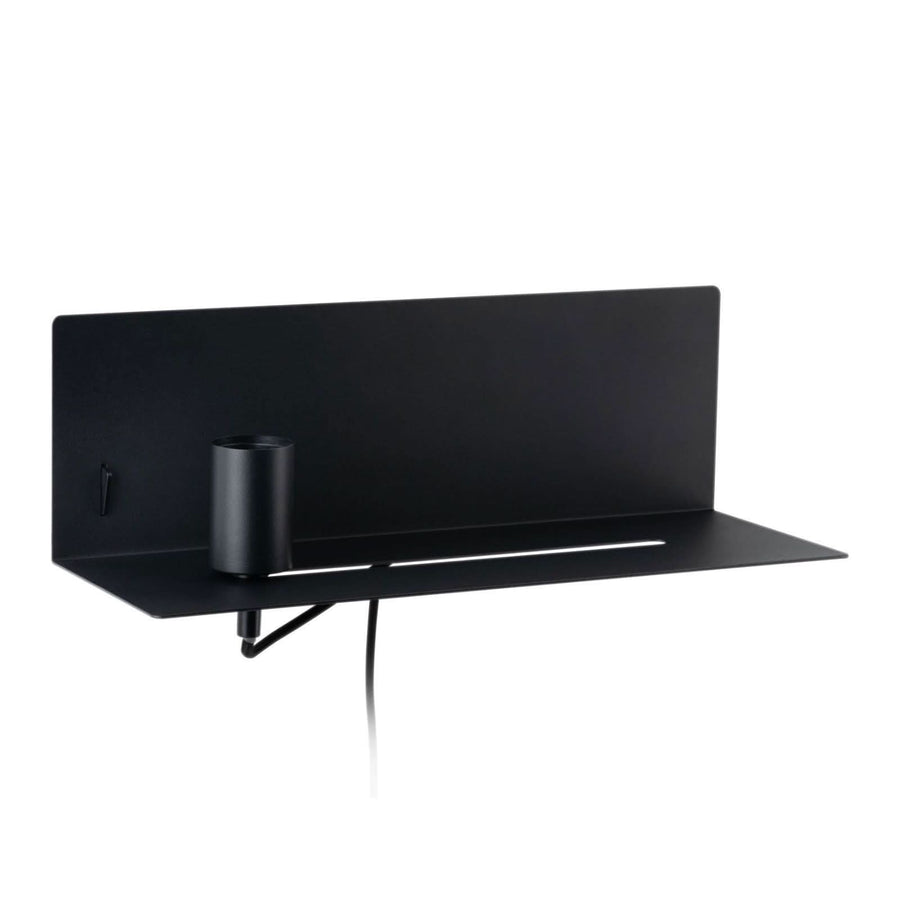 Applique murale Devara en métal, noir, hauteur 13 cm