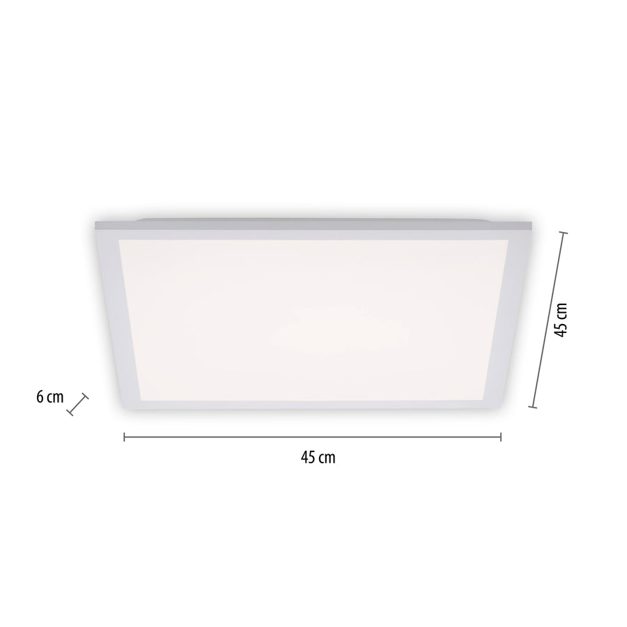 Plafonnier Flat blanc, H 45 cm