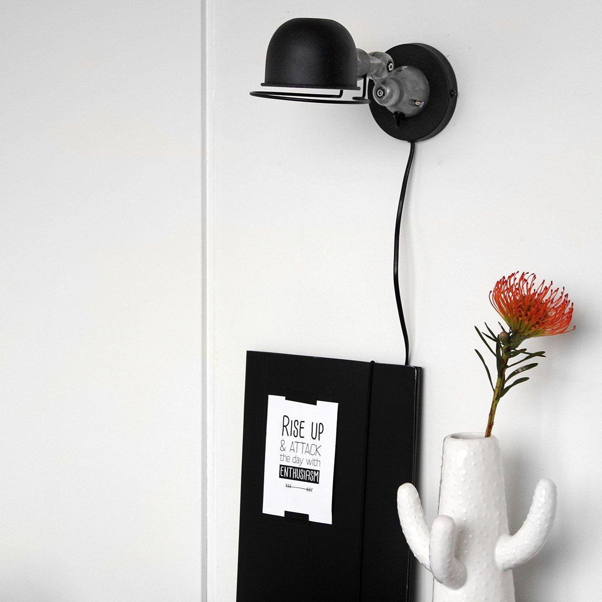 Applique murale Davin noir