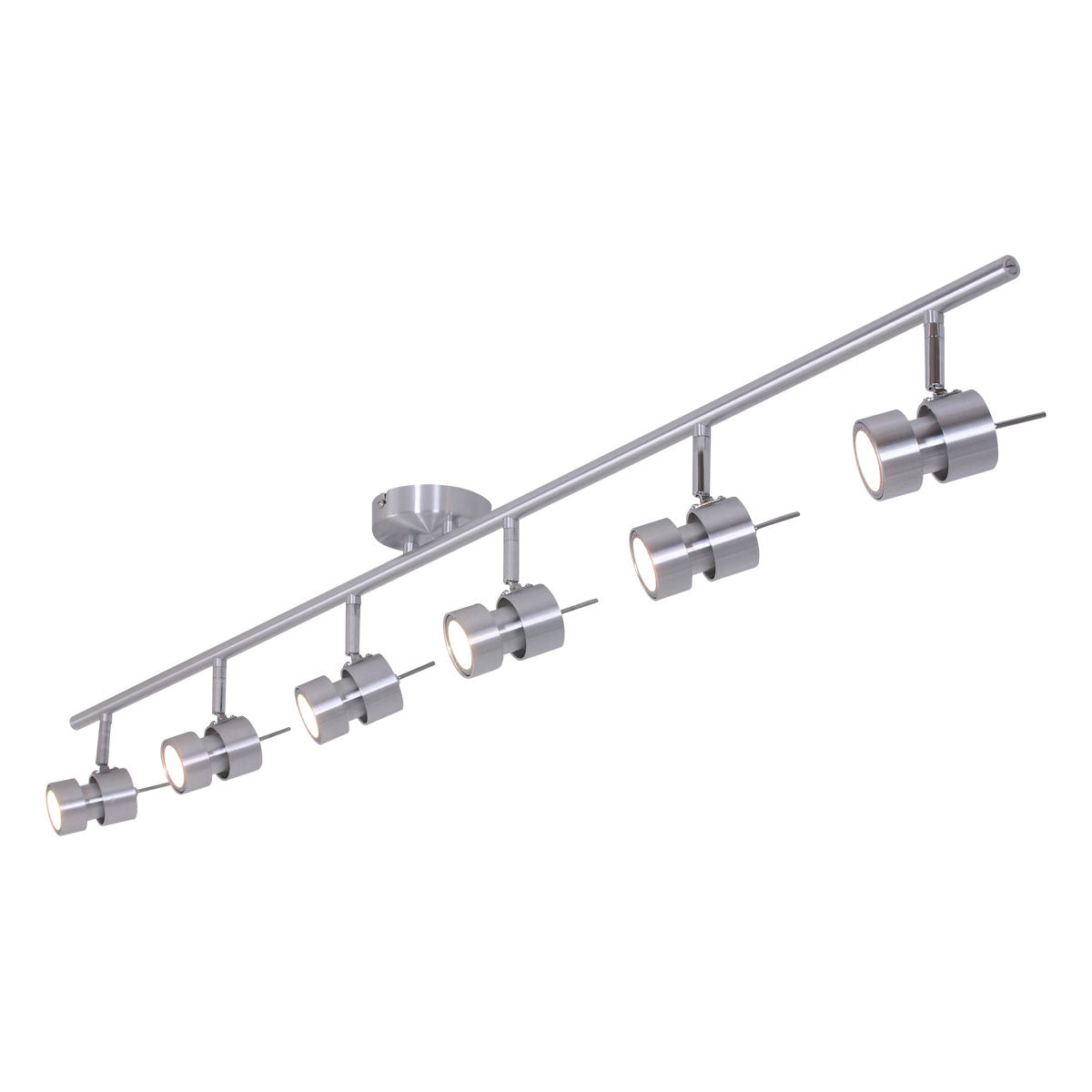 Spot Natasja 7906ST en acier à 6 lampes, avec ampoules GU10 dimmables