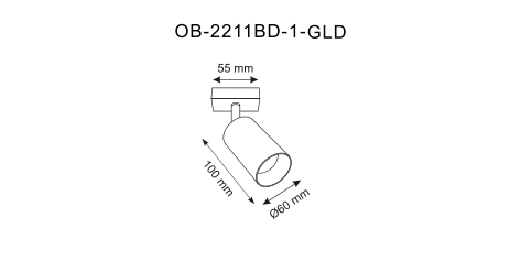 Schéma technique coté montrant la fixation et les dimensions du luminaire