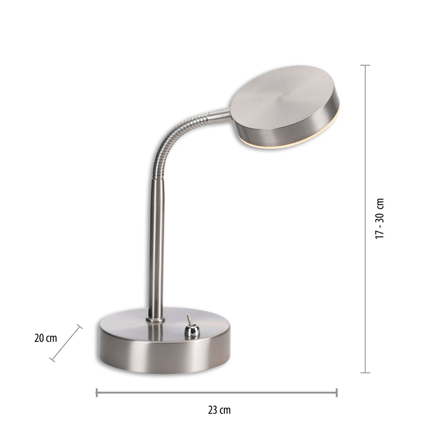 Lampe à poser Hensken argentée