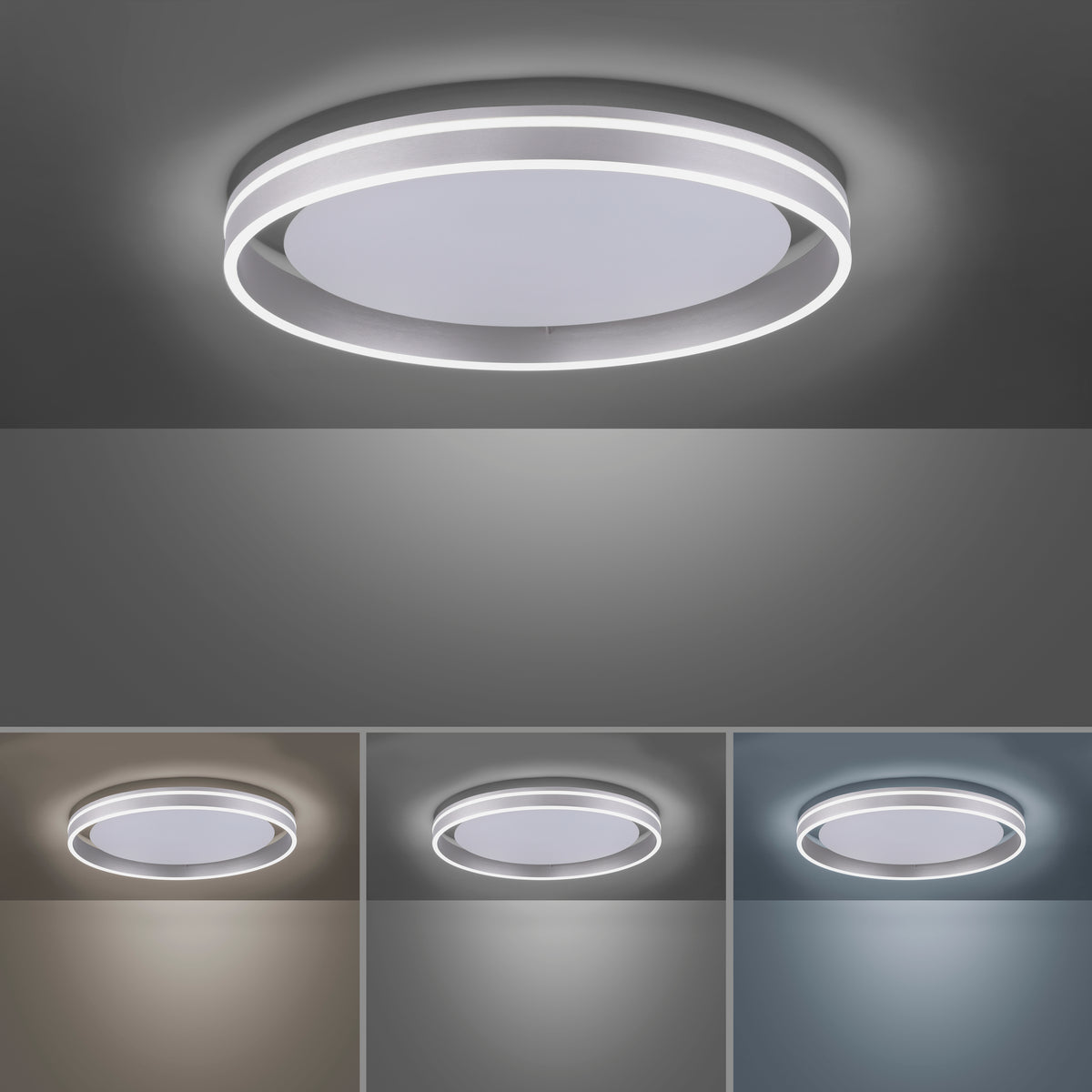 Simulation des différentes températures de couleur et intensités lumineuses du plafonnier
