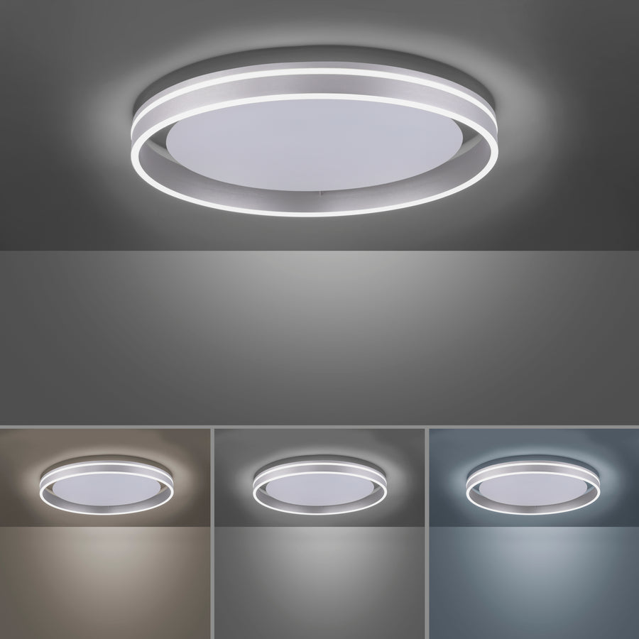 Simulation des différentes températures de couleur et intensités lumineuses du plafonnier