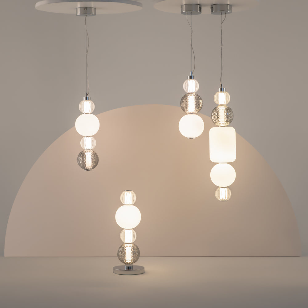 Collar Suspension luminaire argenté