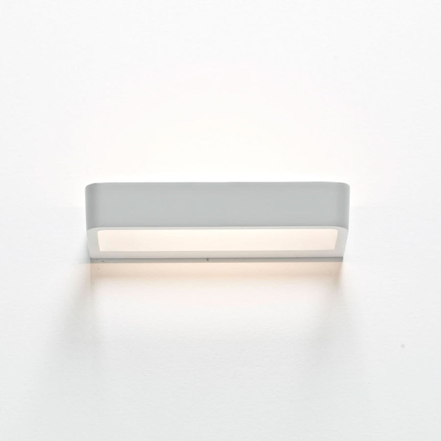 Applique murale LED Belvedere W1 en aluminium, blanc mat, hauteur 3,5 cm, 2700 K