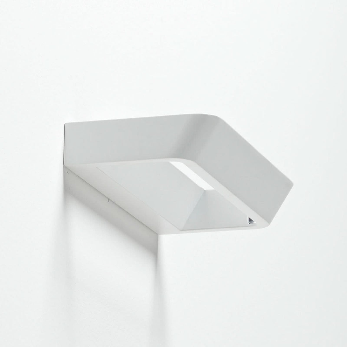 Applique murale LED Belvedere W1 en aluminium, blanc mat, hauteur 3,5 cm, 2700 K