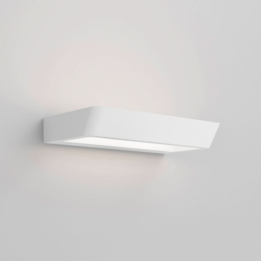 Applique murale LED Belvedere W1 en aluminium, blanc mat, hauteur 3,5 cm, 2700 K