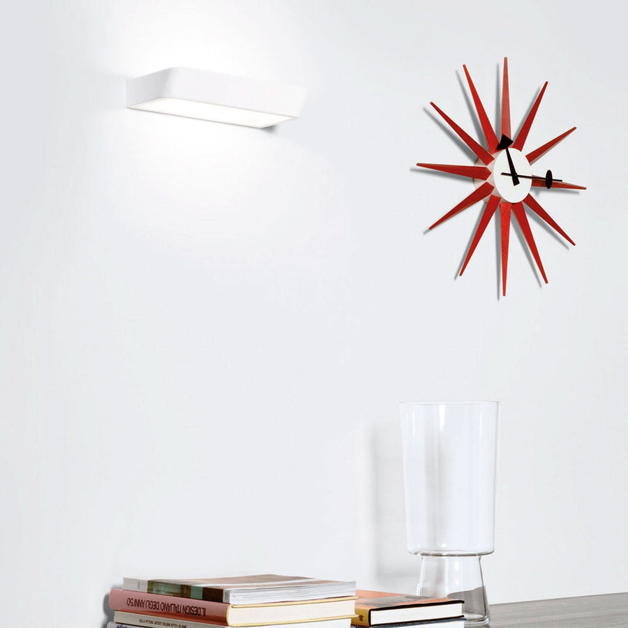 Applique murale LED Belvedere W1 en aluminium, blanc mat, hauteur 3,5 cm, 2700 K