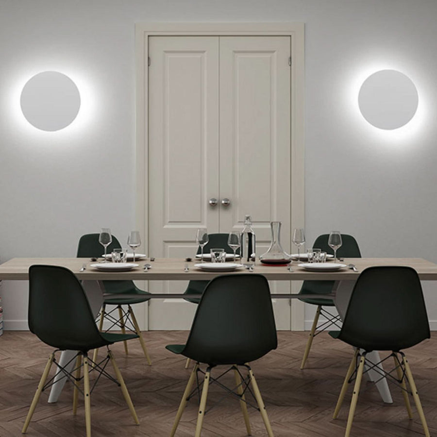 Applique murale LED Collide H2 en aluminium, blanc mat, Ø 33 cm, 2700 K