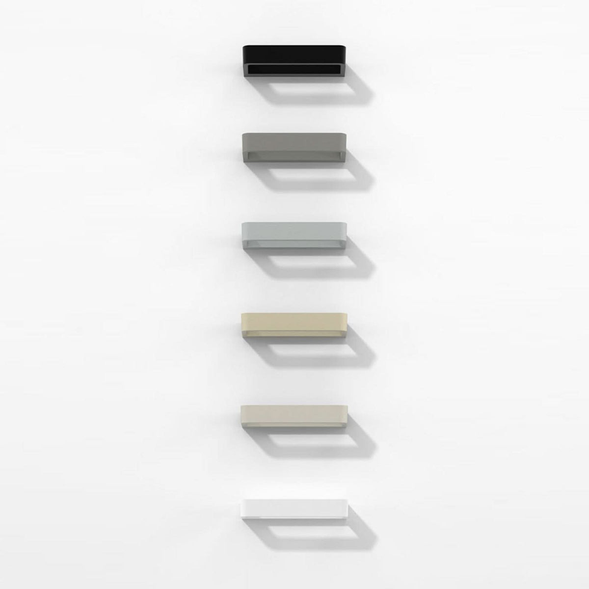 Applique murale LED Belvedere W1 en aluminium, crème, hauteur 3,5 cm, 3000 K