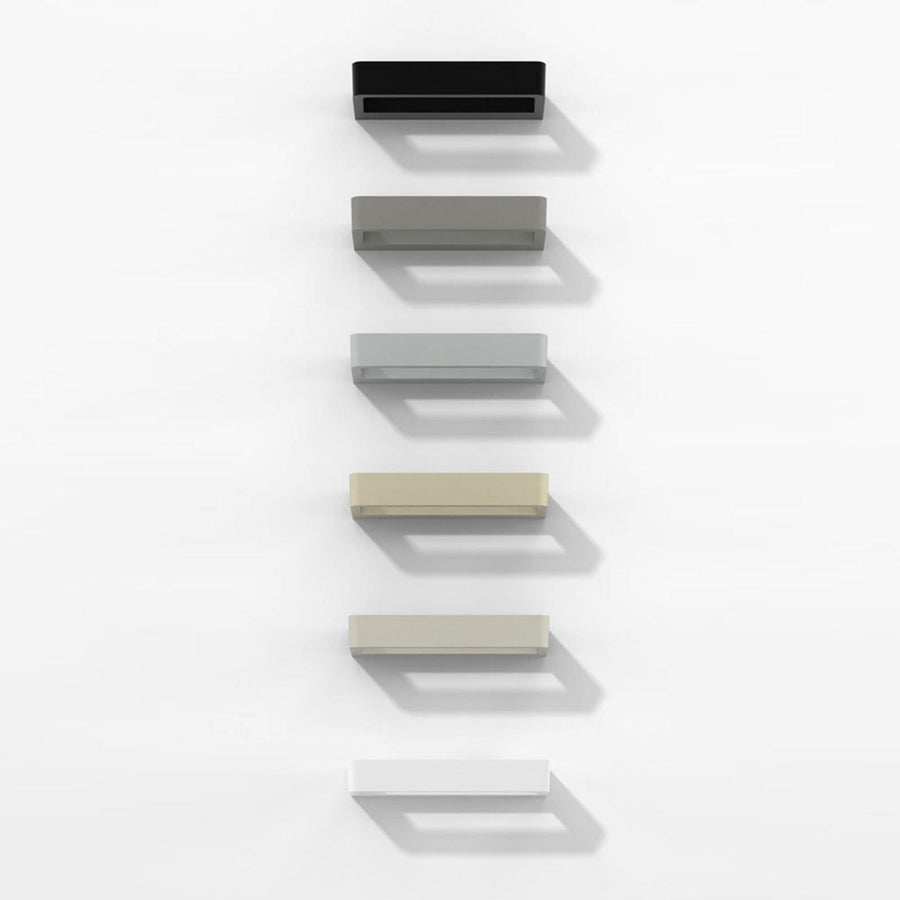 Applique murale LED Belvedere W2 en aluminium, crème, hauteur 4,5 cm