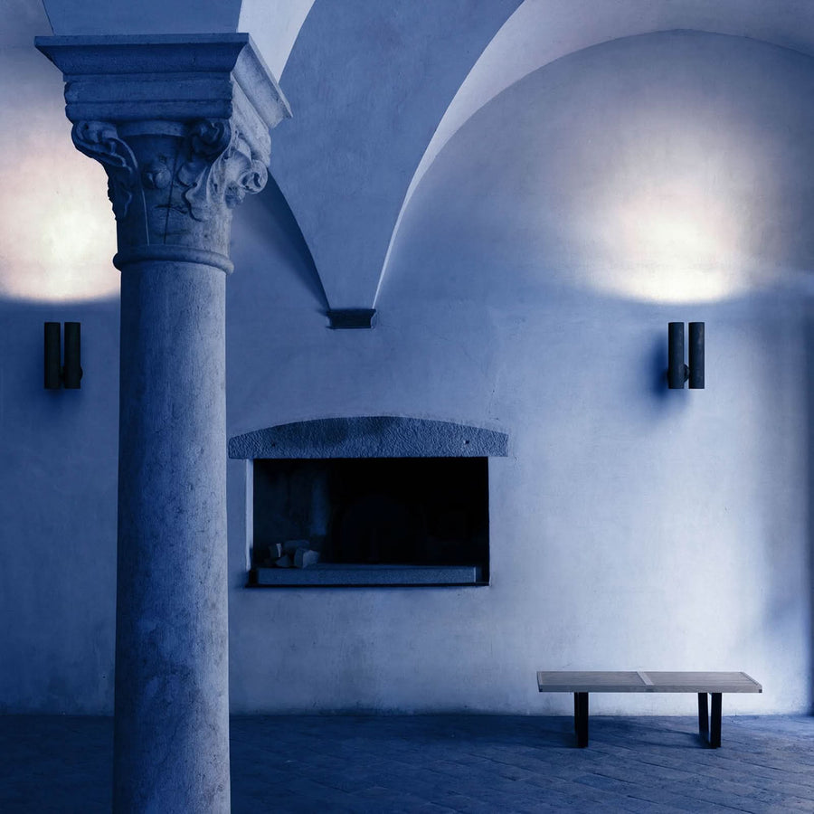Applique murale LED Tobu W1 en aluminium, noir, hauteur 40 cm, 3000 K, 40 W, largeur 21,4 cm, 30°
