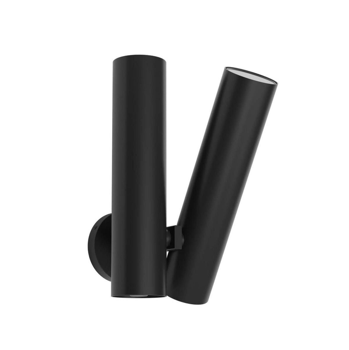 Applique murale LED Tobu W1 en aluminium, noir, hauteur 40 cm, 3000 K, 40 W, largeur 21,4 cm, 90°