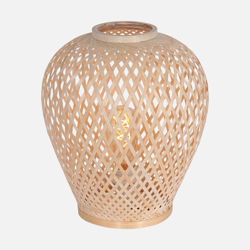 Lampe de chevet bambou tressé, lumière tamisée pour chambre cosy | Maze