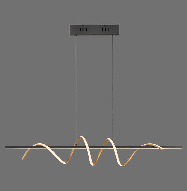 Suspension Emanda noire et laiton