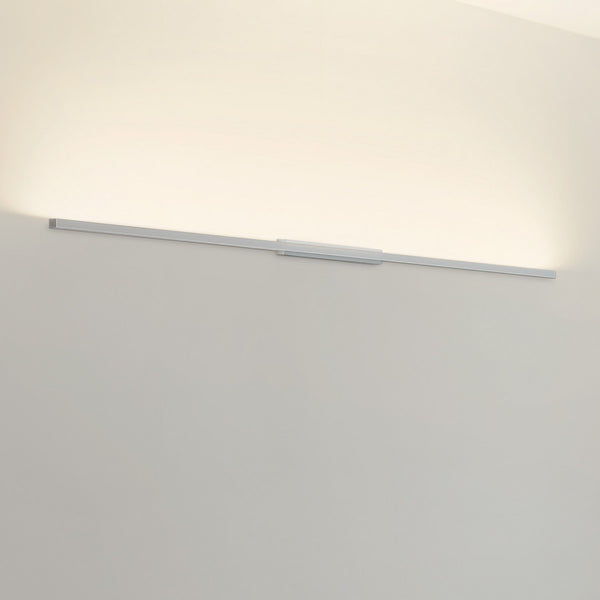 Applique murale LED SpinaLED 90cm 3000 en aluminium, chromé et blanc, hauteur 6,2 cm
