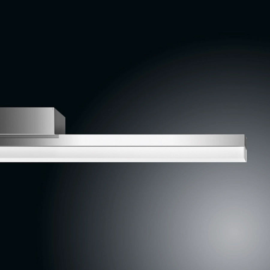 Applique murale LED SpinaLED 90cm 3000 en aluminium, chromé et blanc, hauteur 6,2 cm