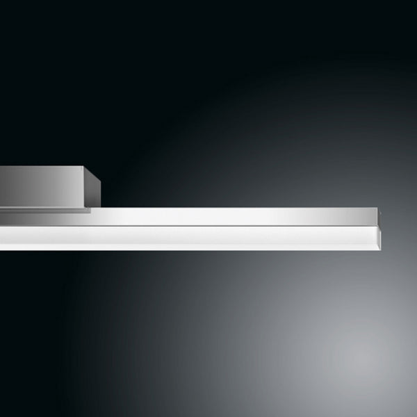 Applique murale LED SpinaLED 150cm en aluminium, chromé et blanc, hauteur 6,2 cm