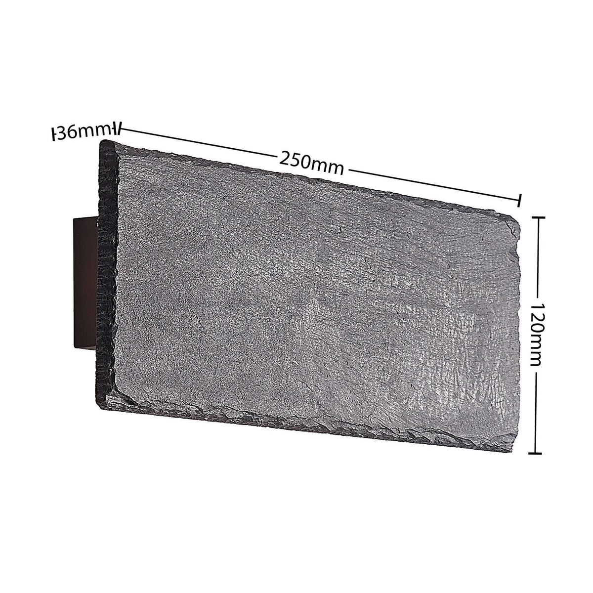 Applique murale LED Peetu en pierre, gris
