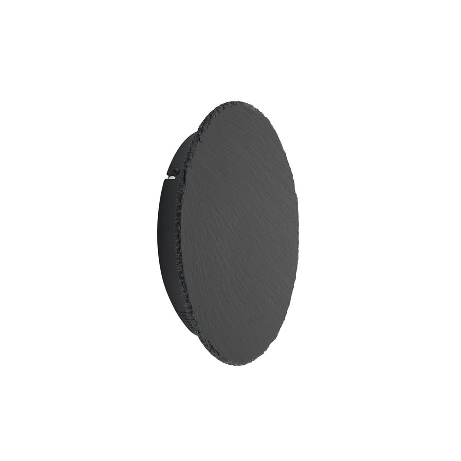 Applique murale LED Peetu en pierre, gris et noir, Ø 25 cm