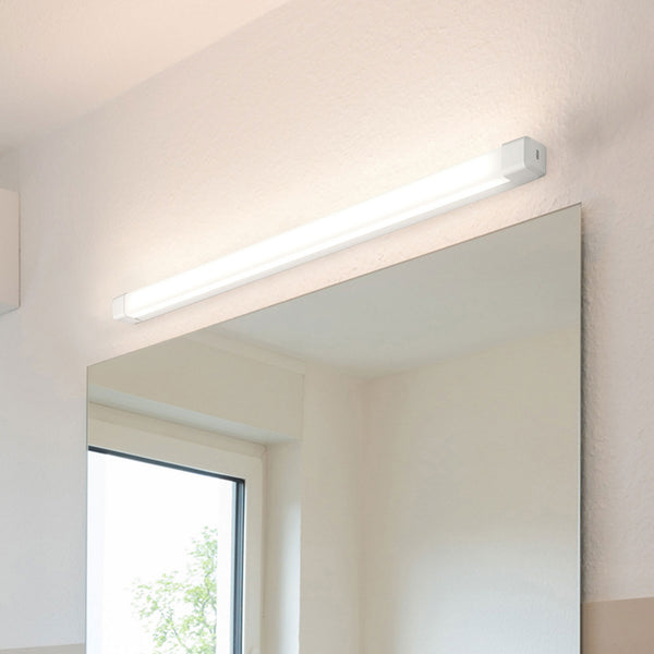 Applique murale LED Baleva IP44, blanc, hauteur 6 cm, IP44, 15 W